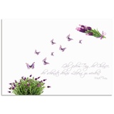 Artland Küchenrückwand »Lila Schmetterlinge an Lavendel«, (1 tlg.), weiß