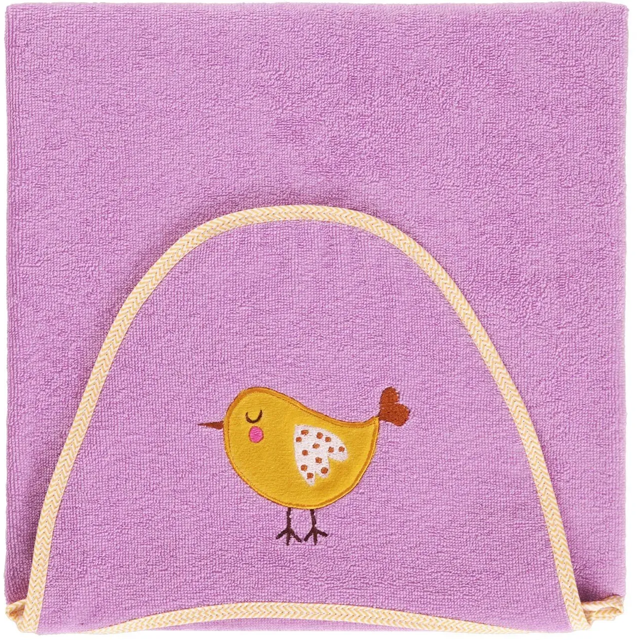 Egeria Kapuzentuch Be Happy lilac 70x100 cm - pink;gelb