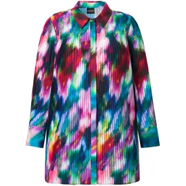 Ulla Popken Longbluse blau/türkis/beere/rosa L-XL
