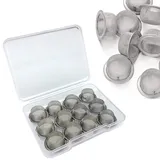 Gebildet 12pcs Edelstahlsieb 0.5 Zoll / 1.27cm Mesh Schüsselsiebe Edelstahl Metallsieb mit Box Verpackt