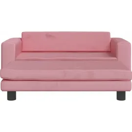 vidaXL Kindersofa mit Hocker 100 x 50 x 30 cm Kiefer rosa