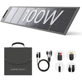 Egretech Tragbares Solarpanel 100W 17.5V mit MC-4 zu DC5521/XT60/Anderson Kabel, 100W faltbares Solarpanel Kit mit verstellbaren Ständern, wasserdicht IP65 für Camping, Outdoor, Kraftwerk