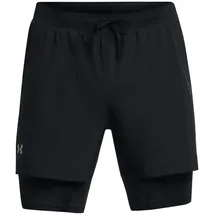 Under Armour Launch 5'' 2in1 Laufshorts Herren 001 black/black/reflective L
