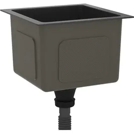 vidaXL Handgemachte Einbauspüle Schwarz Edelstahl - vidaXL