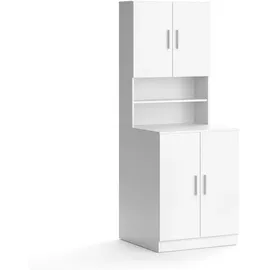 Vicco Liana, Weiß, Badschrank Hochschrank Badregal Überbau