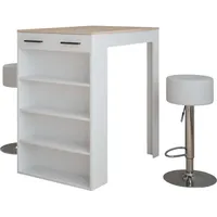 Vichy Vichy, Bartisch, Bartisch-Set Repose, Weiss/Sonoma/Weiss, 67 x 100