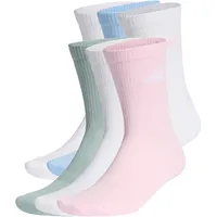 adidas Cushioned Crew Socken 6er Pack Blau/Pink/Weiß/Khaki 31-33
