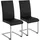 Tectake tectake® Schwingstuhl, gepolstert mit Kunstlederbezug, flaches Stahlgestell in C-Form, 41 x 52 x 99 cm