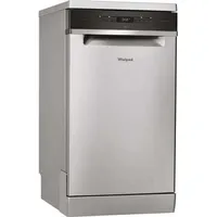 Whirlpool WSFO 3O23 PF X, Freistehend, Single (45 cm breit), Edelstahl, Schwarz, Tasten, Sensor, LED