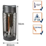Infrarot Elektro TischHEIZSTRAHLER draußen Wärmestrahler Balkon Terrassenheizer