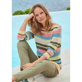 GOLDNER Ringelpullover mit Lochmuster Bunt 20