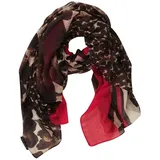 Betty Barclay Damen Basic-Schal mit Blumenprint ACC, Brown/Red - Einheitsgröße