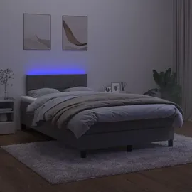 vidaXL Boxspringbett 120 x 200 cm Dunkelgrau