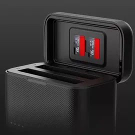 TELESIN 2-Slot-Ladegerät + Kartenspeicher für Insta360 X4