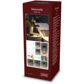 Konstsmide Laterne Aluminium 39,0 cm Akku dimmbar schwarz