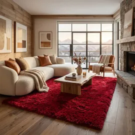 Snapstyle Hochflor, Rot, Textil, 200x300 cm, Teppiche & Böden, Teppiche, Hochflorteppiche & Shaggys