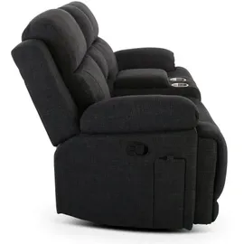 RABURG Kinosessel, 2er-Fernsehsessel, mit mechanischer Relaxfunktion, Webstoff, in Anthrazit, Raburg Snax,
