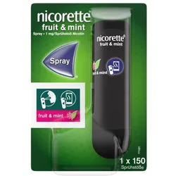 nicorette fruit & mint Spray mit Nikotin, Verbindung mit Tracking-App mögl.