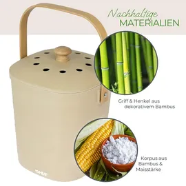 HMF Biomülleimer 3 l Beige