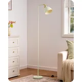EDISHINE Stehlampe Industrielle, Retro Stehleuchte mit Metall Lampenschirm, Verstellbarer Kopf, E27 Fassung, Leselampe für Wohnzimmer & Büro, inkl. LED Leuchtmittel, Hellgrün