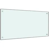 vidaXL Küchenrückwand Weiß 80x40 cm Hartglas