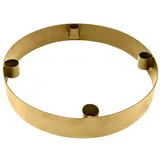 LaLe Living Adventskranz Gold Metall, 25x4x25 cm, Dekoration, Kerzen - Zubehör, Kerzenhalter