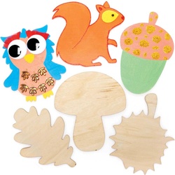 Herbstliche Holzformen (pro Set 10) Basteln mit Holz