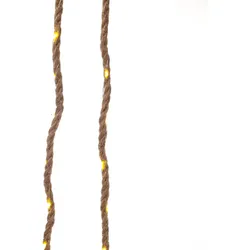 LED Lichterkette im Seil Jute 60 LED 2,95m Batterie Dekoration maritim Advent