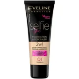 Eveline Cosmetics Selfie Time Foundation & Concealer 03 vanilla 30 ml