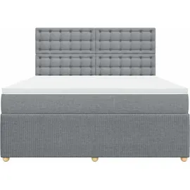 vidaXL Boxspringbett 180 x 200 cm Hellgrau