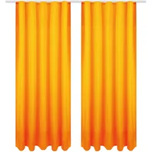 Bestgoodies Dekoschal Ellen Universalband Blickdicht 2er Pack - 140x145 cm Hellorange