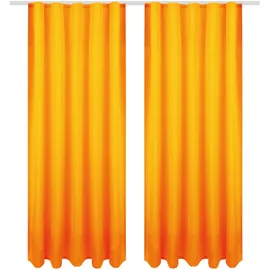 Bestgoodies Dekoschal Ellen Universalband Blickdicht 2er Pack - 140x145 cm Hellorange