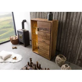 Massivmoebel24 Highboard 100 x 150 x 40 cm Natur lackiert / Transparent