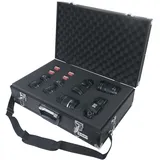 HMF 14521-02 Alu Fotokoffer, Waffenkoffer mit Rasterschaumstoff, 56,5 x 36 x 16 cm, Schwarz