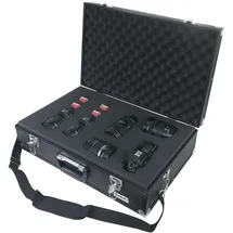 HMF 14521-02 Alu Fotokoffer, Waffenkoffer mit Rasterschaumstoff, 56,5 x 36 x 16 cm, Schwarz