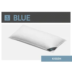 Federkissen SPESSARTTRAUM "Blue", weiß, B:40cm L:80cm, Bezug: 100% Baumwolle. Füllung: 100% Federn, Kopfkissen, hergestellt in Deutschland, allergikerfreundlich