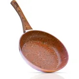 Livington Copper & Stone Pan - Bratpfanne 24 cm max. Durchmesser, Kupfer, Induktionsherd-geeignet, Antihaftbeschichtung