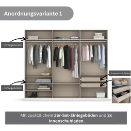 Rauch Drehtürenschrank KOLUNA 271 x 229 x 54 cm Grau