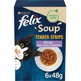 FELIX Soup Tender Strips Rind/Huhn/Thunfisch 6 x 48 g