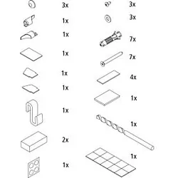 Kermi Montage-Kleinteile 2534934 Eckeinstieg 2-teilig Pendel-Falttüren DI 2CR/L, weiß
