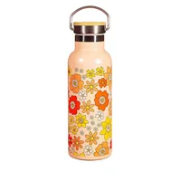 Sass & Belle 70er Jahre Floral Edelstahl Wasserflasche -