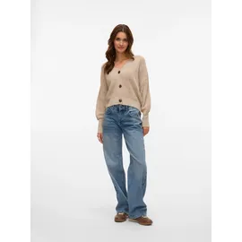 Vero Moda VMLEA LS V-Neck Cuff Cardigan Noos Beige XS