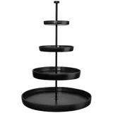 Asa Selection Etagere 4-stufig black iron Ø 41/28/20/14,5 x 61 cm