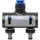 Tatay 2-Wege-Verteiler Premium für 1/2"/3/4"/1" Wasserhähne grau/schwarz