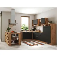 Respekta Winkelküche L-Form 310 x 172 cm Grau