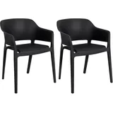 CLP Puebla Gartenstuhl 56 x 0 x 78 cm schwarz 2 St.