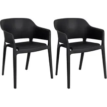 CLP Puebla Gartenstuhl 56 x 0 x 78 cm schwarz 2 St.