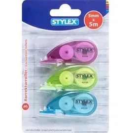 Stylex Korrekturroller, 3 Stück, á 5 m,