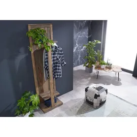 Massivmoebel24 Wandgarderobe Sheesham 55 x 200 x 35 cm Grau