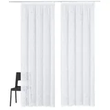 OTTO home Gardine OTTO HOME "Tanaro" Gr. 1, weiß, B:140cm H:145cm, Voile, Polyester, Gardinen, Gardine, Vorhang, Fertiggardine, 2-er Set, mit Schlingen-Motiv bedruckt